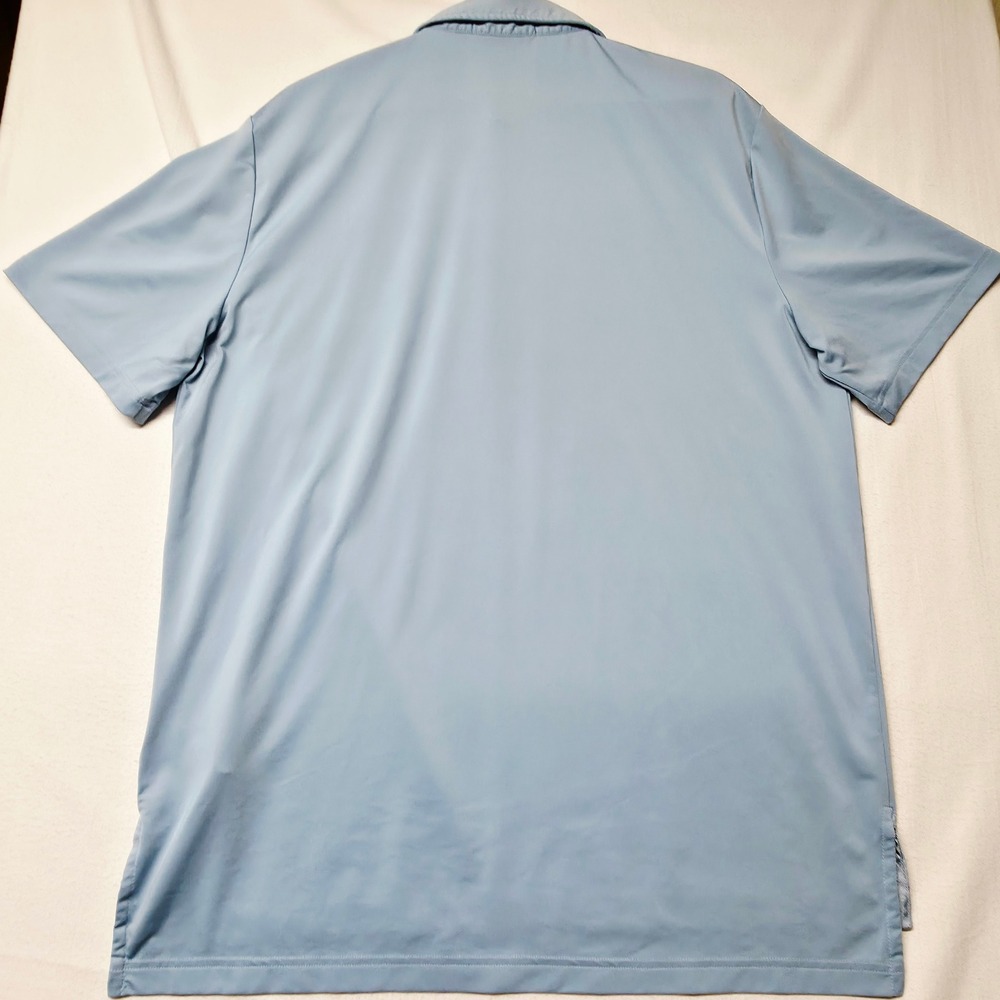 Ralph Lauren RLX Polo Shirt Men's Medium Blue Short Sleeve Performance Stretch - Picture 8 of 10